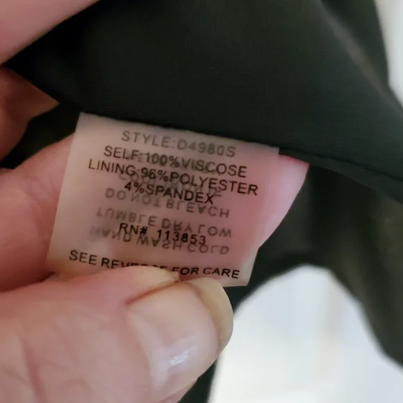 Sugar Lips Black lined long sleeve Tunic Dress with ties on sleeves S - Picture 7 of 8